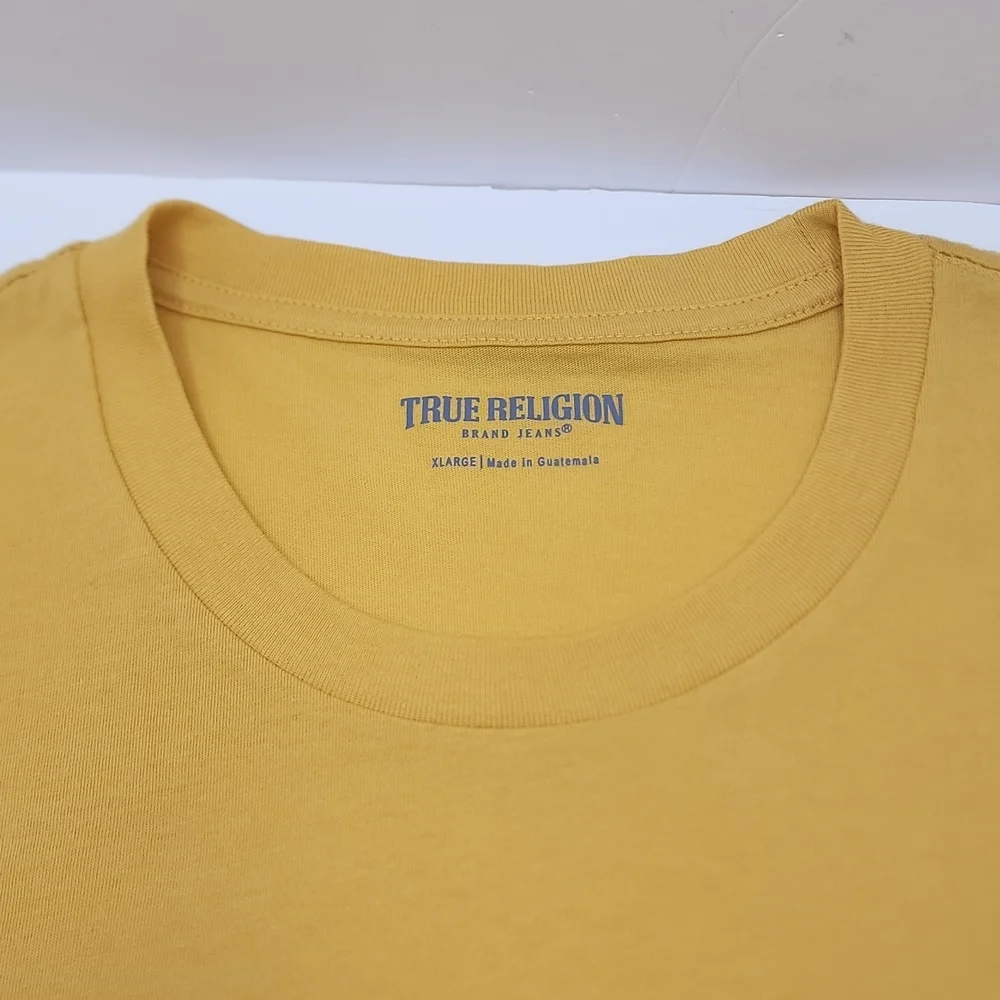 TRUE RELIGION YELLOW/MUSTARD COLOR TEE SHIRT